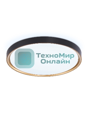 Потолочный светодиодный светильник Ambrella light FZ1249 BK/GD черный/золото IP54 45W 5000K D480*60 (Без ПДУ)