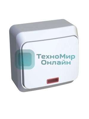 Переключатель 1-кл. ОП Этюд 10А с инд. бел. SchE BA10-007B