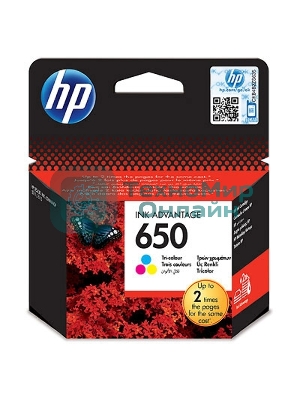 Картридж струйный HP 650 CZ102AE многоцветный для HP DJ IA 2515/2516 (200 стр.)