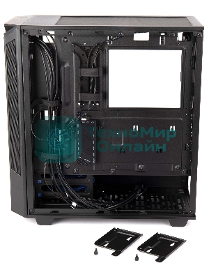 Компьютерный корпус Hiper PB81 черный без БП ATX 3x120мм 2xUSB2.0 2xUSB3.0 audio bott PSU