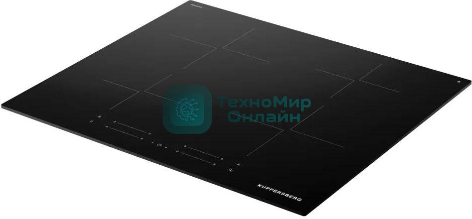 Индукционная варочная панель Kuppersberg ICI 606, 60 см, индукция, High-Tech, inverter, прямой край, 9 уровней мощности, бустер, Stop and Go, автоматическое отключение, таймер, индикатор остаточного тепла, сенсорное управление, черный