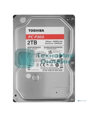 Жесткий диск Toshiba Original SATA-III 2Tb HDWD320UZSVA P300 (7200rpm) 128Mb 3.5