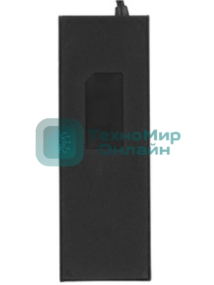 Разветвитель USB2.0 Gembird 4xUSB, блок питания 2А, подсветка и выкл, кабель USB 55 см, черный