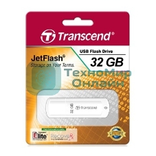 Флешка USB Transcend JetFlash 370 (TS32GJF370), 32Gb, USB 2.0, R/W 12/5, белый