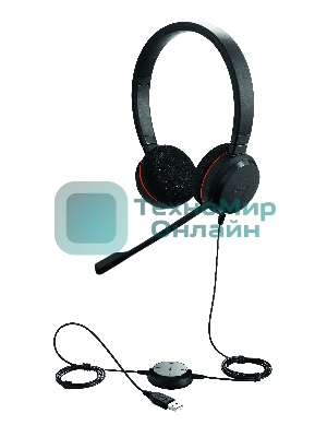 Гарнитура Jabra Evolve 20 MS Stereo USB чёрный, проводная