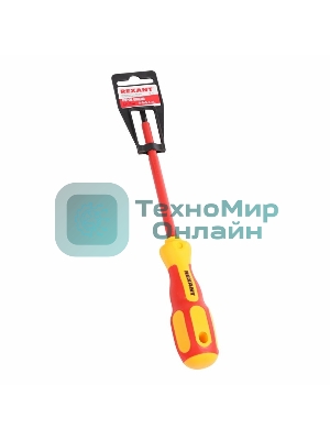 Отвертка Rexant шлицевая диэлектрическая SL5 х 125 мм, до 1000 В, двухкомпонентная рукоятка