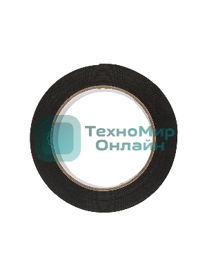 Двухсторонний скотч Rexant, черная, вспененная ЭВА основа, 40 мм, ролик 5 м