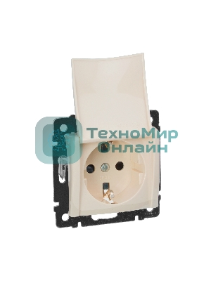 Механизм розетки 1-м СП Valena с защ. крышкой защ. шторки с заземл. сл. кость Legrand 774322