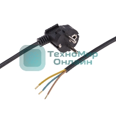 Шнур электрический с вилкой Rexant ПВС 3х0,75 мм², 5м черный