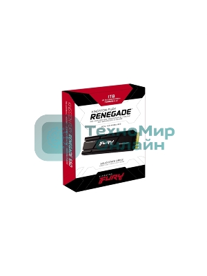 Накопитель SSD Kingston Fury Renegade, 1Tb, PCIe 4.0 x4, M.2 2280, NVMe, R/W 7300/6000, с радиатором