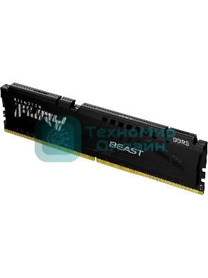 Оперативная память Kingston Fury Beast, DDR5, 8Gb (1x8GB), 5200MHz, CL40, DIMM, с радиатором, черный