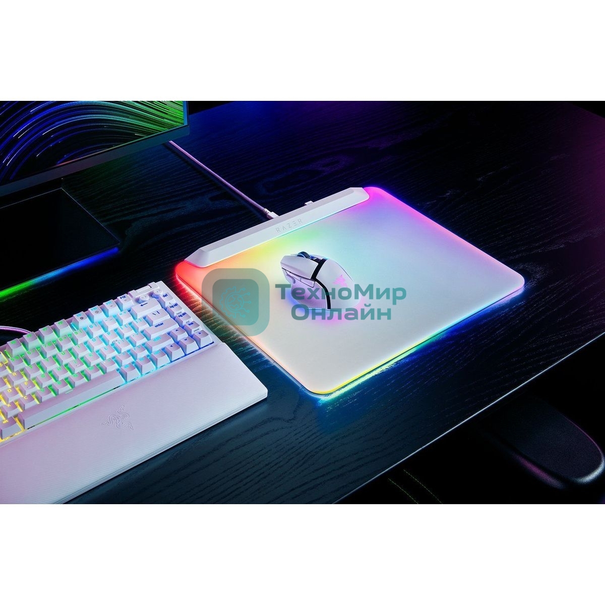 Игровой коврик для мыши Razer Firefly V2 Pro белый Hard Surface Mouse Mat