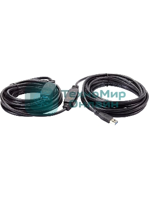 Кабель-адаптер USB3.0-repeater Aopen, удлинительный активный Am-->Af 10м