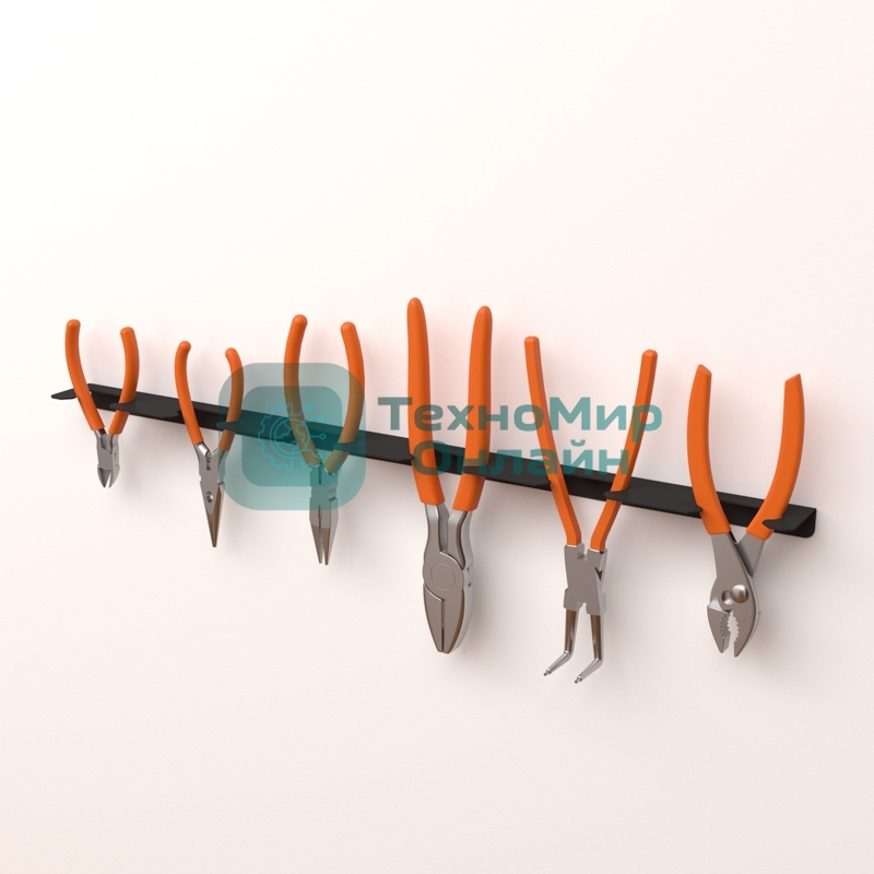 Держатель Rexant для ручного инструмента с гладкими ручками, настенный, черный