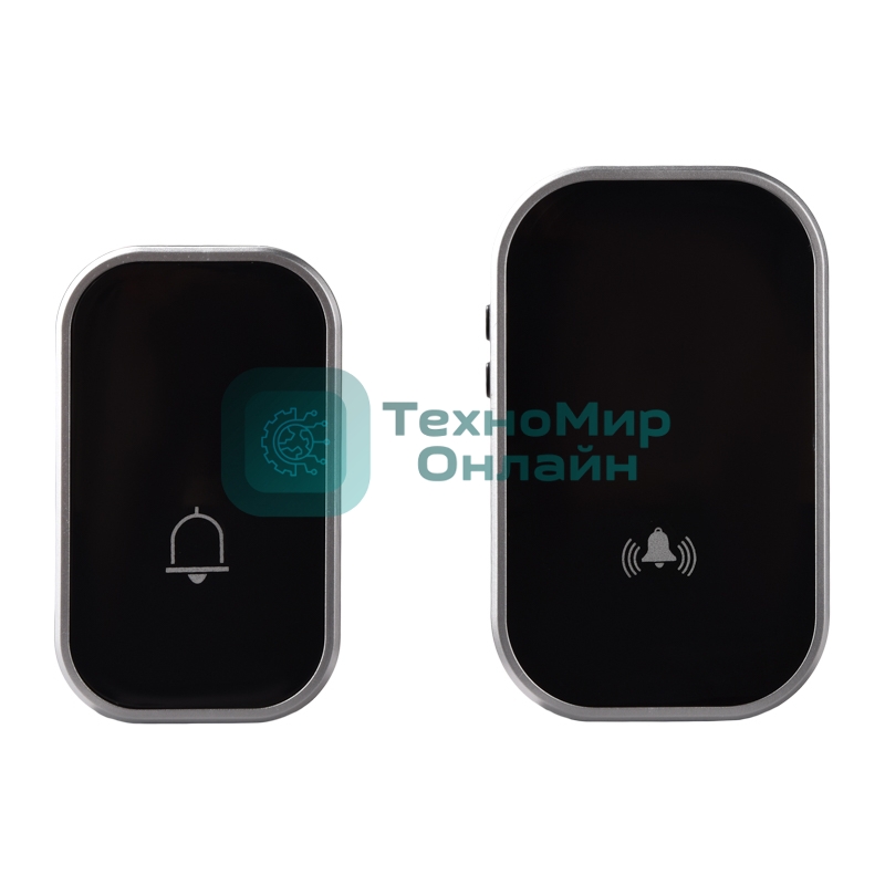 Беспроводной дверной звонок кинетический NoBattCall 38 мелодий 150м IP68 черный REXANT