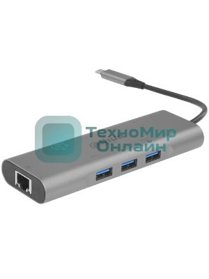 USB-концентратор Dahua TC38, USB Type-C, USB 3.0 + HDMI + RJ45 + SD/TF + PD Docking Station, USB