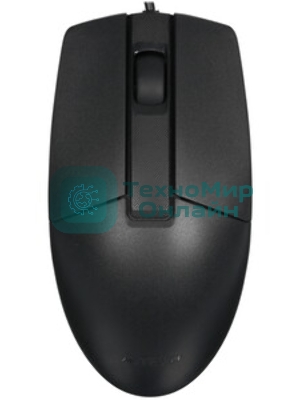 Мышь проводная A4Tech OP-335S черный, 1200 dpi, USB, кнопки - 3