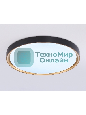 Потолочный светодиодный светильник Ambrella light FZ1249 BK/GD черный/золото IP54 45W 5000K D480*60 (Без ПДУ)