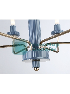 Люстра Ambrella light LH53124/6 GD/WH/GB золото/белый/серо-синий 10W 3000K D660*1120
