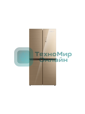 Холодильник Centek CT-1756 Beige Glass Total NF бежевый двухкамерный 289/153л морозилка сбоку, No Frost
