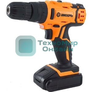 Дрель-шуруповерт Вихрь ДА-18Л-2кУ, 18 В, 2 Ач, 45 Нм, щеточный, ударный