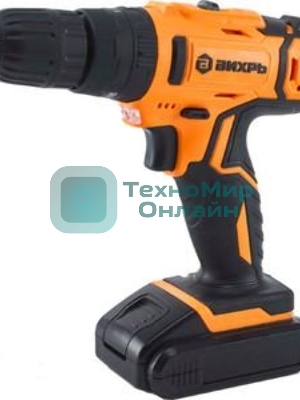 Дрель-шуруповерт Вихрь ДА-18Л-2кУ, 18 В, 2 Ач, 45 Нм, щеточный, ударный