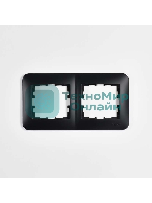 Рамка 2-м KARINA LIFE горизонт. черный бархат LEZARD 708-4200-147