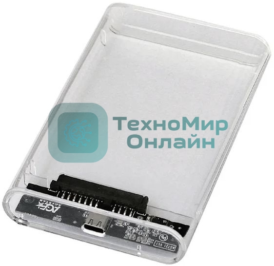 Внешний корпус для HDD/SSD AgeStar 3UB2P6C SATA III пластик прозрачный 2.5