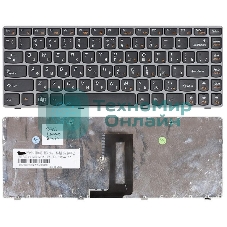 Клавиатура для ноутбука Lenovo IdeaPad Z450 Z460 Z460A Z460G черная с серой рамкой