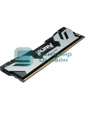 Оперативная память Kingston Fury Renegade, DDR5, 48Gb (1x48Gb), 6400MHz, CL32, DIMM, с радиатором, серебристый/черный