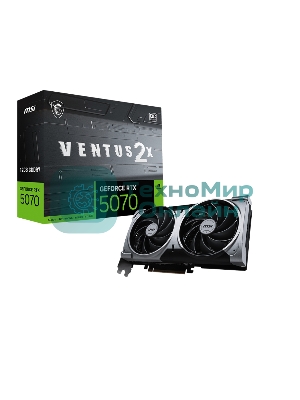 Видеокарта MSI RTX 5070 12G VENTUS 2X OC RTX 5070 PCI-E 5.0 GDDR7 2542/28000 HDMIx1 DPx3 HDCP Ret