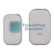 Беспроводной дверной звонок кинетический NoBattCall 38 мелодий 150м IP68 белый REXANT