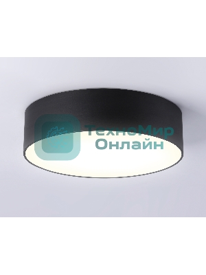 Потолочный светодиодный светильник Ambrella light FV5517 BK черный LED 18W 3000K D160*58 (Без ПДУ)