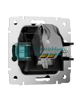 Розетка Ethernet RJ-45 cat. 6A экранированная (черный матовый)