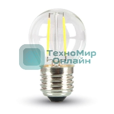 Ретро-лампа Neon-night Filament G45 E27, 2W, 230 В, теплый белый 3000 K