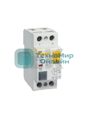 Выключатель дифференциального тока (УЗО) 2п 63А 300мА тип ACS ВД1-63S IEK MDV12-2-063-300
