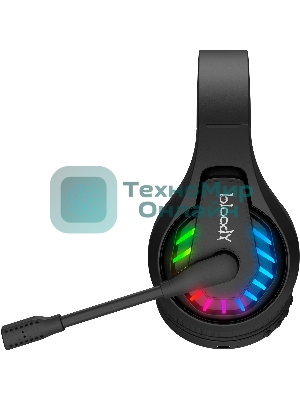 Гарнитура Bloody GR230 чёрный, беспроводная + проводная, радиоканал, до 40 ч, подсветка