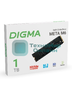 Накопитель SSD Digma Meta M6 DGSM4001TM63T, 1Tb, PCIe 4.0 x4, M.2 2280, NVMe, R/W 7400/6600