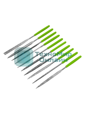 Набор надфилей алмазных Сибртех, 140х50х3, 10 шт.