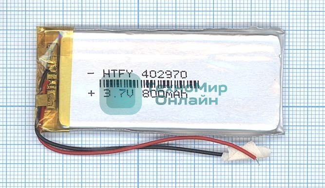 Аккумулятор Li-Pol (батарея) 4x29x70 мм 2pin 3.7V/800mAh