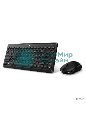 Комплект клавиатура+мышь Genius Luxemate Q8000 беспроводной, USB, 1600 DPI, чёрный