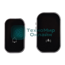 Беспроводной дверной звонок с цифровым кодированием 38 мелодий 200м IP44 черный REXANT