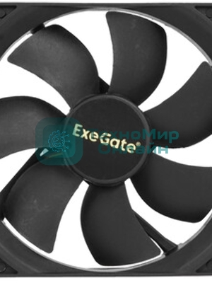 Вентилятор для корпуса ExeGate E12025S4P-PWM черный, 120 мм, 1500 об/мин, 25 дБ, 4 pin