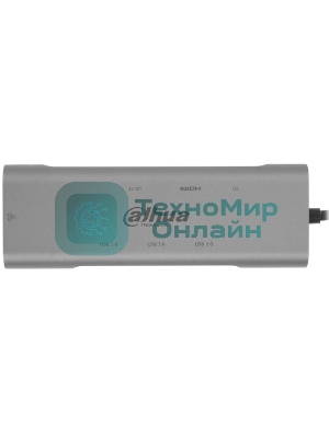 USB-концентратор Dahua TC38, USB Type-C, USB 3.0 + HDMI + RJ45 + SD/TF + PD Docking Station, USB