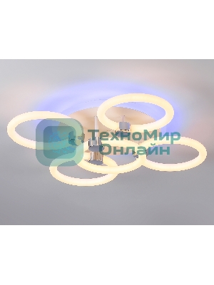 Потолочный светодиодный светильник FA3841/4+1 WH белый 70W 3000K-6400K+RGB D538*115 (ПДУ РАДИО 2.4G)