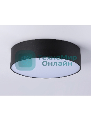 Потолочный светодиодный светильник Ambrella light FV5517 BK черный LED 18W 3000K D160*58 (Без ПДУ)