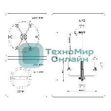 Люстра Ambrella light LH53124/6 GD/WH/GB золото/белый/серо-синий 10W 3000K D660*1120