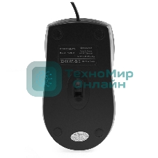 Мышь проводная Crown CMM-31 черный, 1000 dpi, USB, кнопки - 3