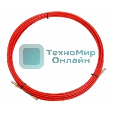 Протяжка кабельная Rexant (мини УЗК в бухте), стеклопруток, d=3,5мм, 15м красная