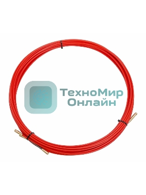 Протяжка кабельная Rexant (мини УЗК в бухте), стеклопруток, d=3,5мм, 15м красная